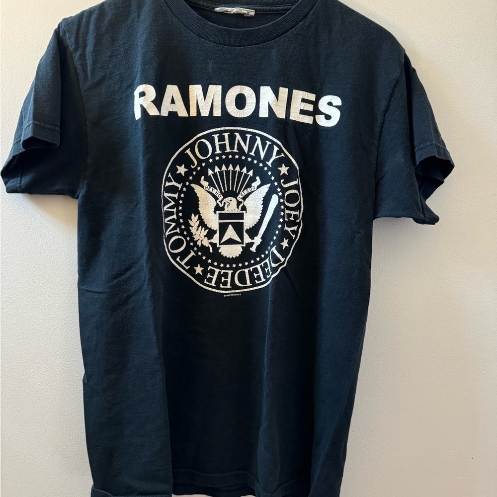 Vintage Ramones Band Black Graphic T-Shirt